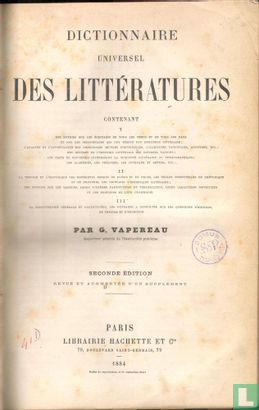 Dictionnaire universel des Litteratures - Image 3