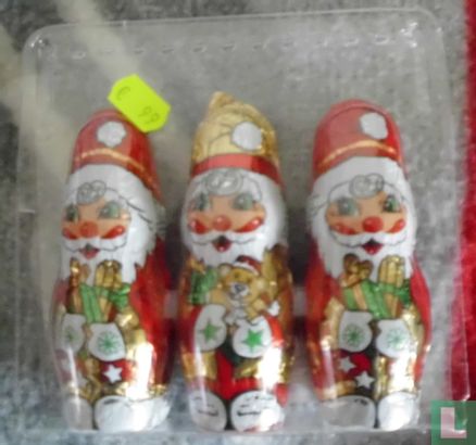 3 chocolade kerstmannen - Bild 1