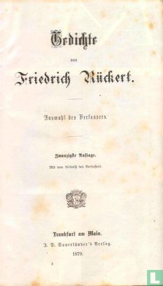 Gedichte von Friedrich Rückert. - Afbeelding 3