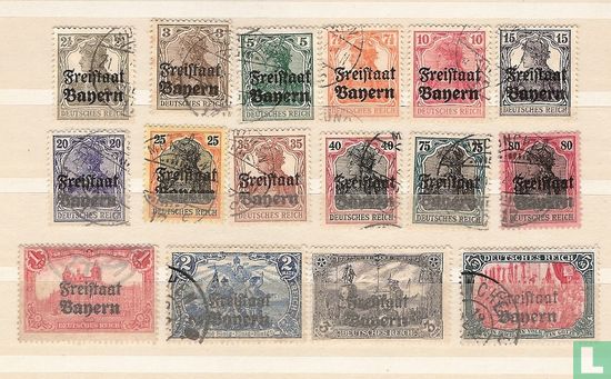 Germania and buildings, with overprint 