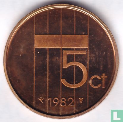 Netherlands 5 cents 1982 (PROOF) - Image 1