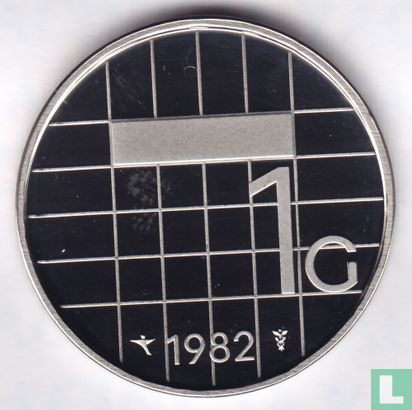 Netherlands 1 gulden 1982 (PROOF) - Image 1