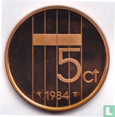 Netherlands 5 cents 1984 (PROOF) - Image 1