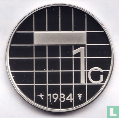Netherlands 1 gulden 1984 (PROOF) - Image 1