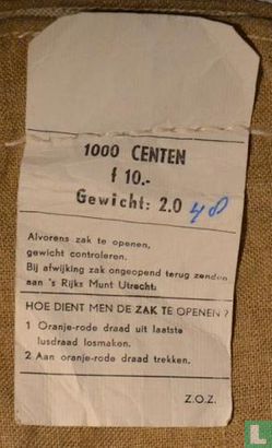 Pays-Bas 1 cent 1980 (sac) - Image 2