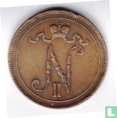 Finlande 10 penniä 1915 - Image 2