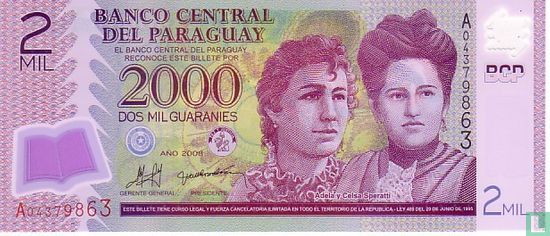 Paraguay 2.000 Guaranies 2008 - Image 1