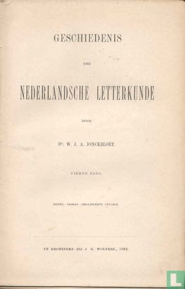 Geschiedenis der Nederlandsche Letterkunde - Afbeelding 3