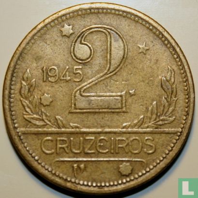 Brazil 2 cruzeiros 1945 - Image 1