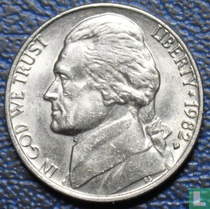Vereinigte Staaten 5 Cent 1982 (D) - Bild 1