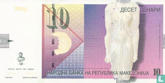 Macédoine 10 Denari 1997 - Image 1