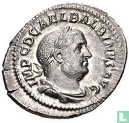 1Ère émission d'Empire romain Balbin AR denier Rome AD 238 menthe - Image 1
