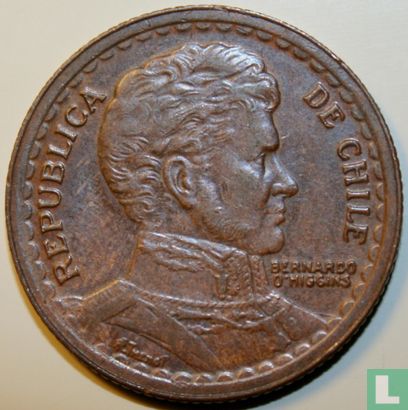 Chili 1 peso 1950 - Afbeelding 2