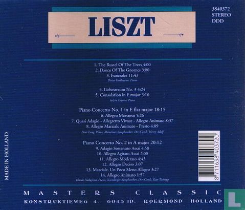 Liszt: The Rustel of the Trees, Dance of the Gnomes, Funerales, Liebestraum No. 3, Consolation in E major, Piano Concerto No. 1 & 2 - Image 2