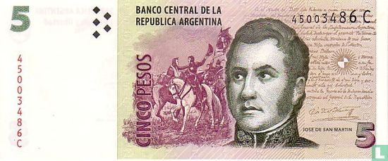 Argentinië 5 Pesos 2003 - Afbeelding 1