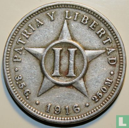 Cuba 2 centavos 1916 - Image 1