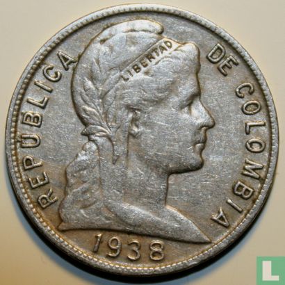 Colombia 5 centavos 1938 (without mintmark - type 2) - Image 1