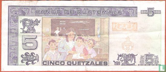Guatemala 5 Quetzales - Afbeelding 2