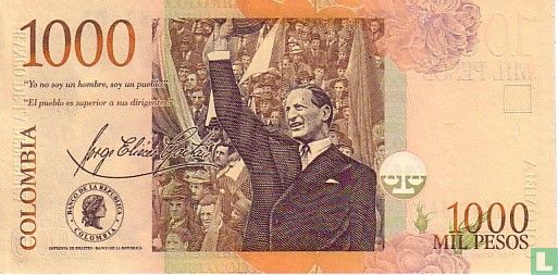 Kolumbien 1.000 Pesos 2005 (P456a) - Bild 2