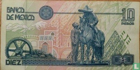 Mexique 10 Pesos   - Image 2