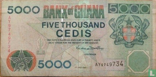 Ghana 5.000 Cedis 1999 - Afbeelding 1