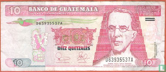 Guatemala 10 Quetzales  - Bild 1