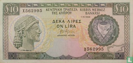 Chypre 10 Pounds 1988 - Image 1