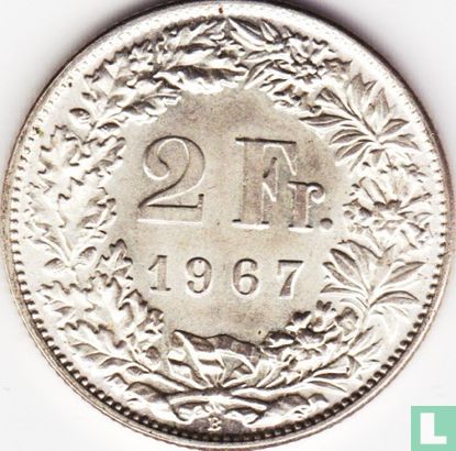 Zwitserland 2 francs 1967 - Afbeelding 1