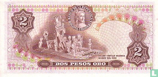 Kolumbien 2 Pesos Oro 1977 - Bild 2