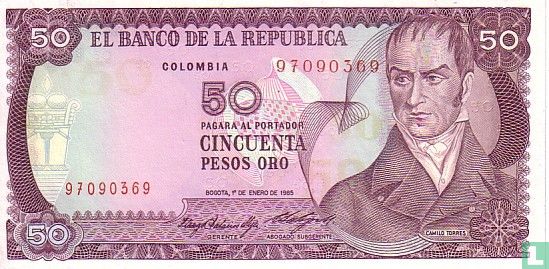 Columbia 50 Pesos Oro 1985 - Bild 1