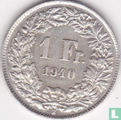 Zwitserland 1 franc 1940 - Afbeelding 1