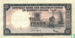 Belgisch Congo 10 Francs - Afbeelding 2