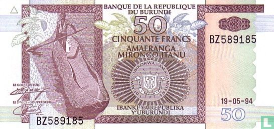 Burundi 50 Francs 1994 - Bild 1