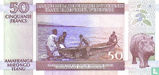 Burundi 50 Francs 1994 - Bild 2