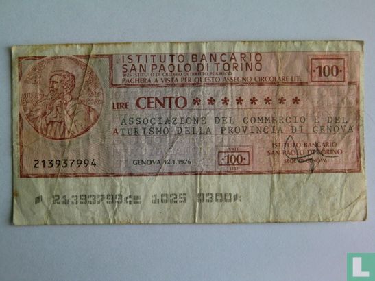 Torino 100 Lire 1976 - Afbeelding 1