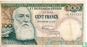 Belgisch Congo 100 Francs - Afbeelding 1