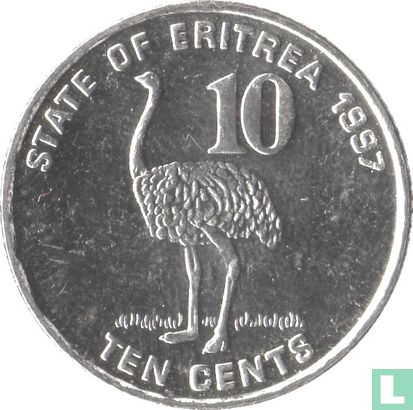 Eritrea 10 cents 1997 - Afbeelding 1
