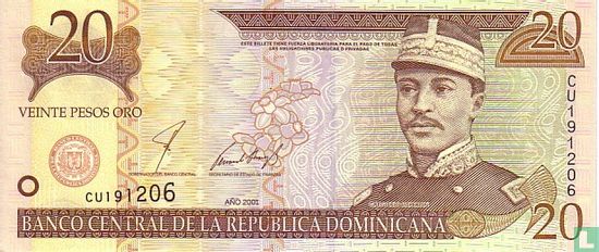 République Dominicaine 20 Pesos Oro 2001 - Image 1