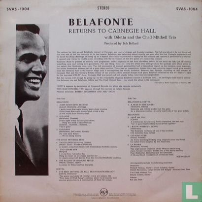 Belafonte Returns to Carnegie Hall - Afbeelding 2