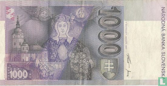 Slowakije 1000 Korun 1997 - Afbeelding 2