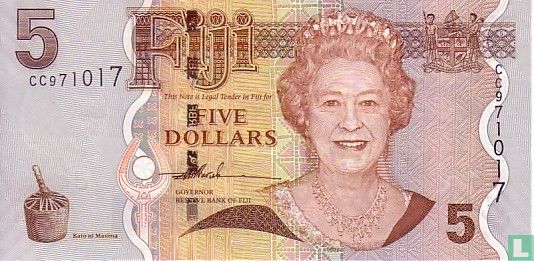 Fidji 5 dollars - Image 1