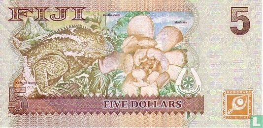 Fiji 5 Dollars  - Afbeelding 2