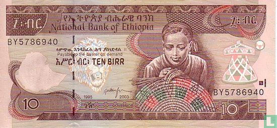 Éthiopie 10 Birr 2003 (EE1995) - Image 1