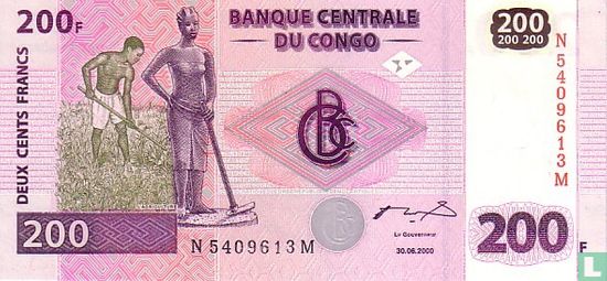 Congo 200 Francs (HDM) - Image 1