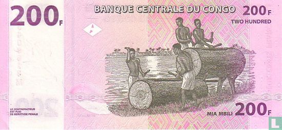Congo 200 Francs (HDM) - Afbeelding 2