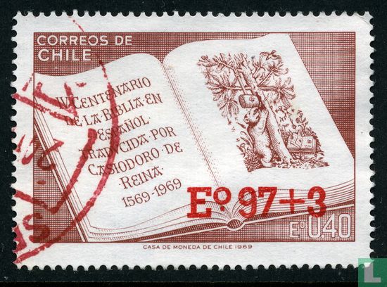 The Spanish Bible, with overprint