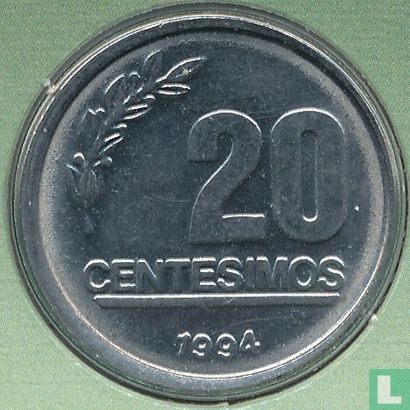 Uruguay 20 centesimos 1994 - Image 1