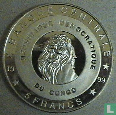 Congo-Kinshasa 5 francs 1999 (PROOF) "Willem - Alexander and Máxima" - Afbeelding 1