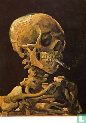 Schedel met brandende sigaret 1885 - Afbeelding 1