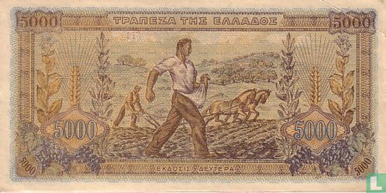 Greece 5,000 Drachmas 1942 - Image 2